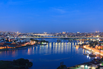 View of Istanbul  at night, Turkey