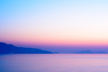 玄界灘の夕焼け