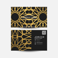 Business Card with golden color