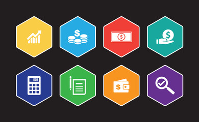 Analysis And Investment Infographic Icon Set