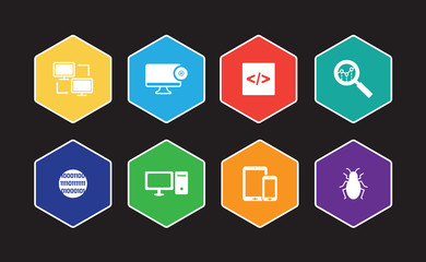 Coding And Development Infographic Icon Set