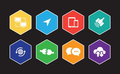 Communication And Connectivity Infographic Icon Set