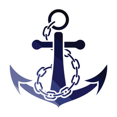 Sea anchor with chain icon