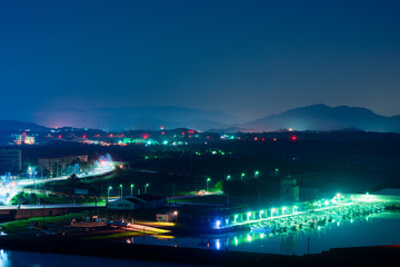 芦屋町の夜景（福岡県遠賀郡）