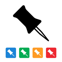 Push pin flat icon