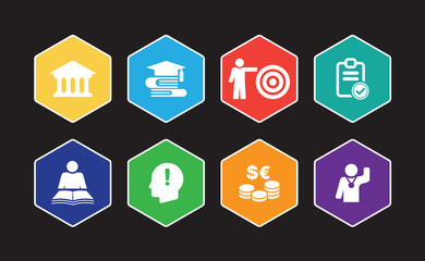 Scholarship Infographic Icon Set