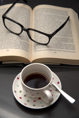 Book and coffee a momento of relax and peace