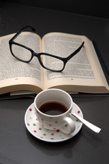 Book and coffee a momento of relax and peace