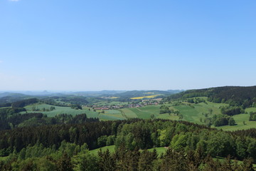 Fototapeta na wymiar Weifberg bei Hinterhermsdorf und Umgebung