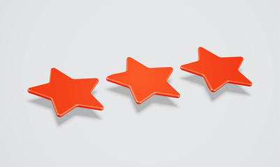 3D star rating or background, vector illustartion