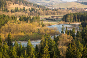 Nature reserve Bialka River Gorge, Pieniny, Poland