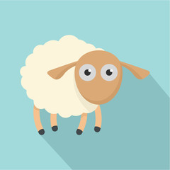 Shocked sheep icon. Flat illustration of shocked sheep vector icon for web design