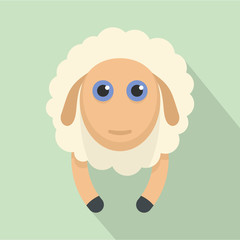 Sheep smile icon. Flat illustration of sheep smile vector icon for web design