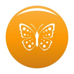 Spring butterfly icon. Simple illustration of spring butterfly vector icon for any design orange