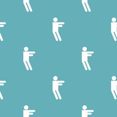 Stick figure stickman pattern vector seamless repeating for any web design