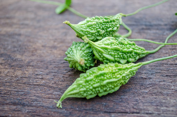 Bitter gourd, gourd fruits have medicinal properties.