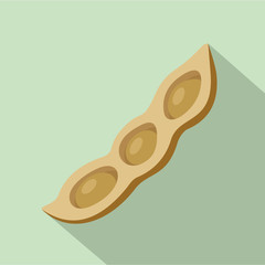 Brown peas icon. Flat illustration of brown peas vector icon for web design