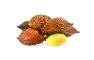 Salak snake fruit isolated on white background