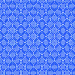 Blue Pattern with Set of Various Geometric Figures