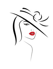 Beautiful stylish Woman face logo