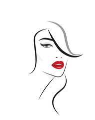 Beautiful Woman face logo