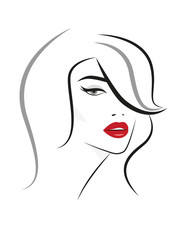 Beautiful Woman face logo