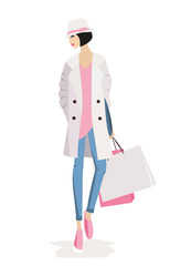 Fashion stylish woman shopping