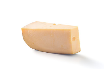 Piece of cheese isolated on a white background