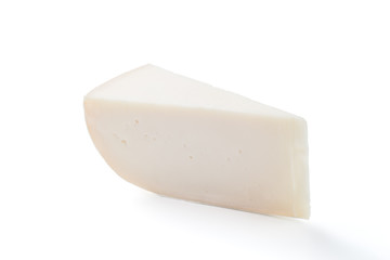 Delicious cheese iriangle on white backgound