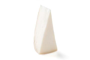 Delicious cheese iriangle on white backgound
