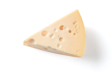 Cheese isolated on white background. With clipping path.