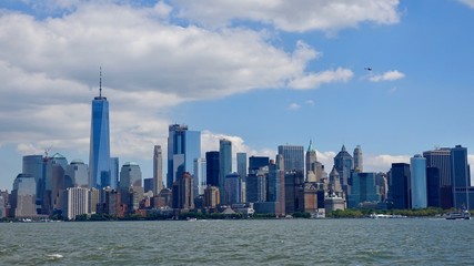 Stadtpanorama von New York, Skyline, Blick auf Hochhäuser