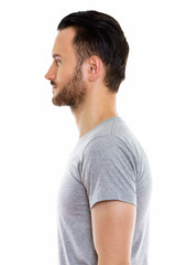 Young handsome bearded man