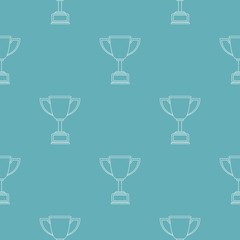 Cup award pattern vector seamless repeating for any web design