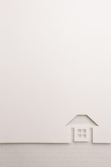 complete house cutout background by black line note border