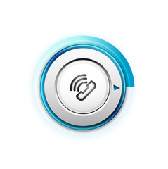Phone button, call support idea, vector illustration