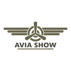 Avia show icon logo. Flat illustration of avia show vector icon logo for web design isolated on white background - obrazy, fototapety, plakaty