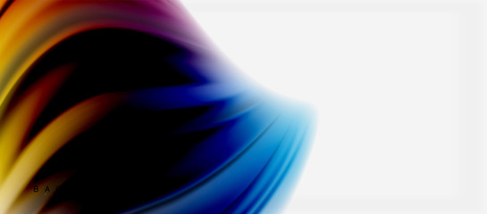 Blurred fluid colors background, abstract waves lines, vector illustration