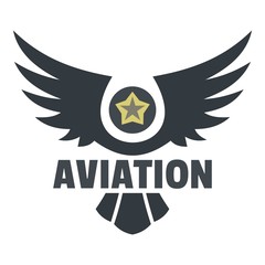 Aviation icon logo. Flat illustration of aviation vector icon logo for web design isolated on white background