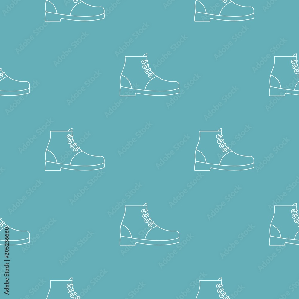 Poster hiking boots pattern vector seamless repeating for any web design