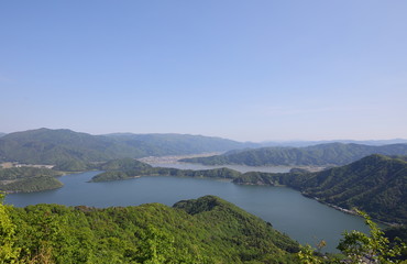 Fototapeta na wymiar Mikatagoko lake district national park Fukui Japan