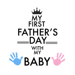  My first Father's Day greeting card with baby hand print. Father's Day greeting card