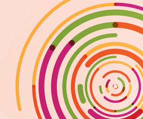 Circular lines, circles, geometric abstract background