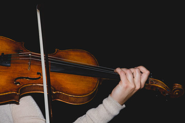 Woman playing violin