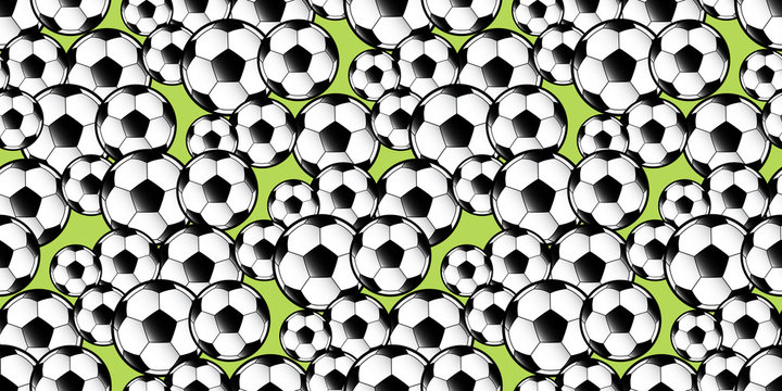 random soccer balls pattern