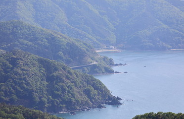 Japan sea coastline Fukui Japan