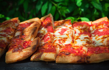 Slices of pizza