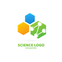 Illustration of business logotype science.