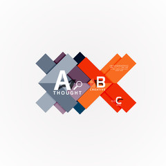 Paper infographic banner template with a b c options, infographics elements