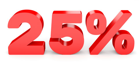 Twenty five percent off. Discount 25 %.